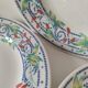 3 plates Churchill England mosaic and floral design