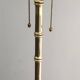 Floor lamp in faux-bamboo style, made of bronze and brass by Jacques Adnet