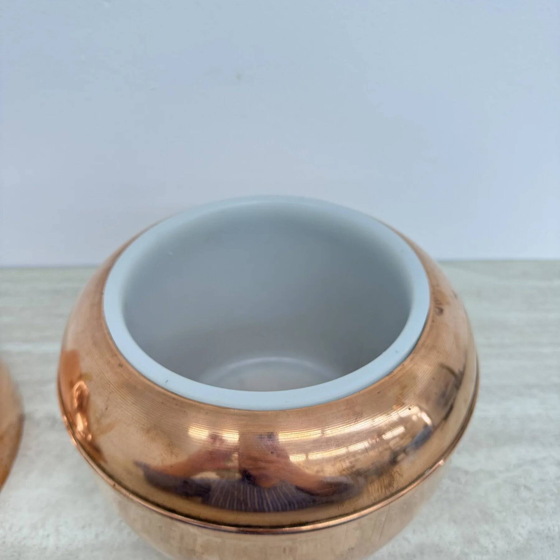 Vintage Raymor large pear-shaped copper champagne and wine cooler, Italy 1970s