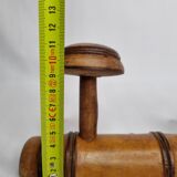 Wooden coat rack turned in imitation of bamboo, 4 hooks, 50 cm