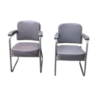 Pair of Roneo armchairs