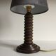 Vintage wood geometric lamp