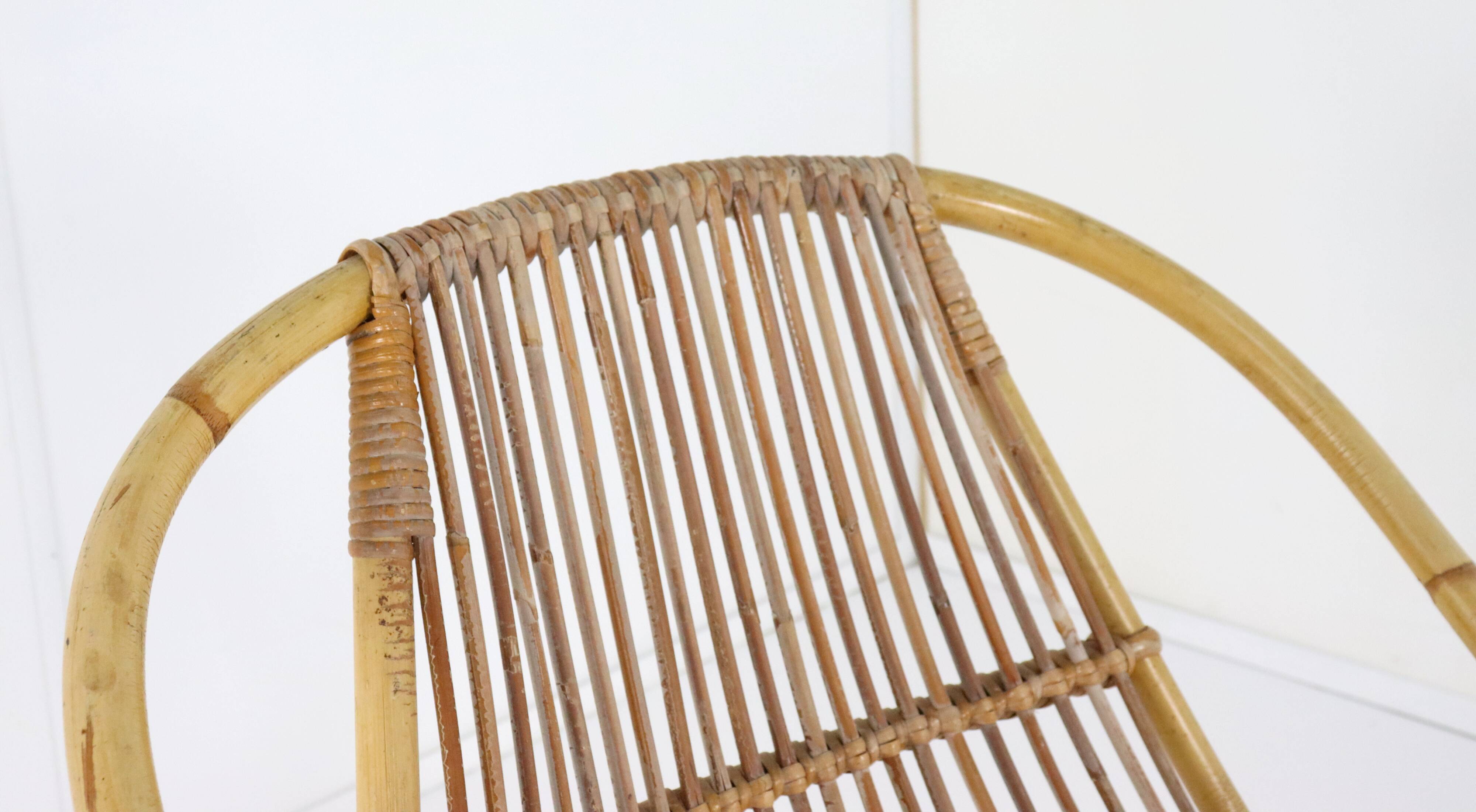vintage jaren '60 - Rotan stoel 'Neerlon'