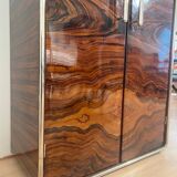 Bauhaus Wardrobe in Palisander Optic, Steel Tube and Chrome, Germany, 1930s