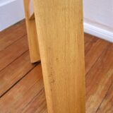 Pair of folding chairs with vintage solid wood slats