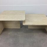 Travertine coffee table set, sofa tips