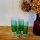 4 flûtes à champagne Luminarc Cavalier vertes vintage années 70