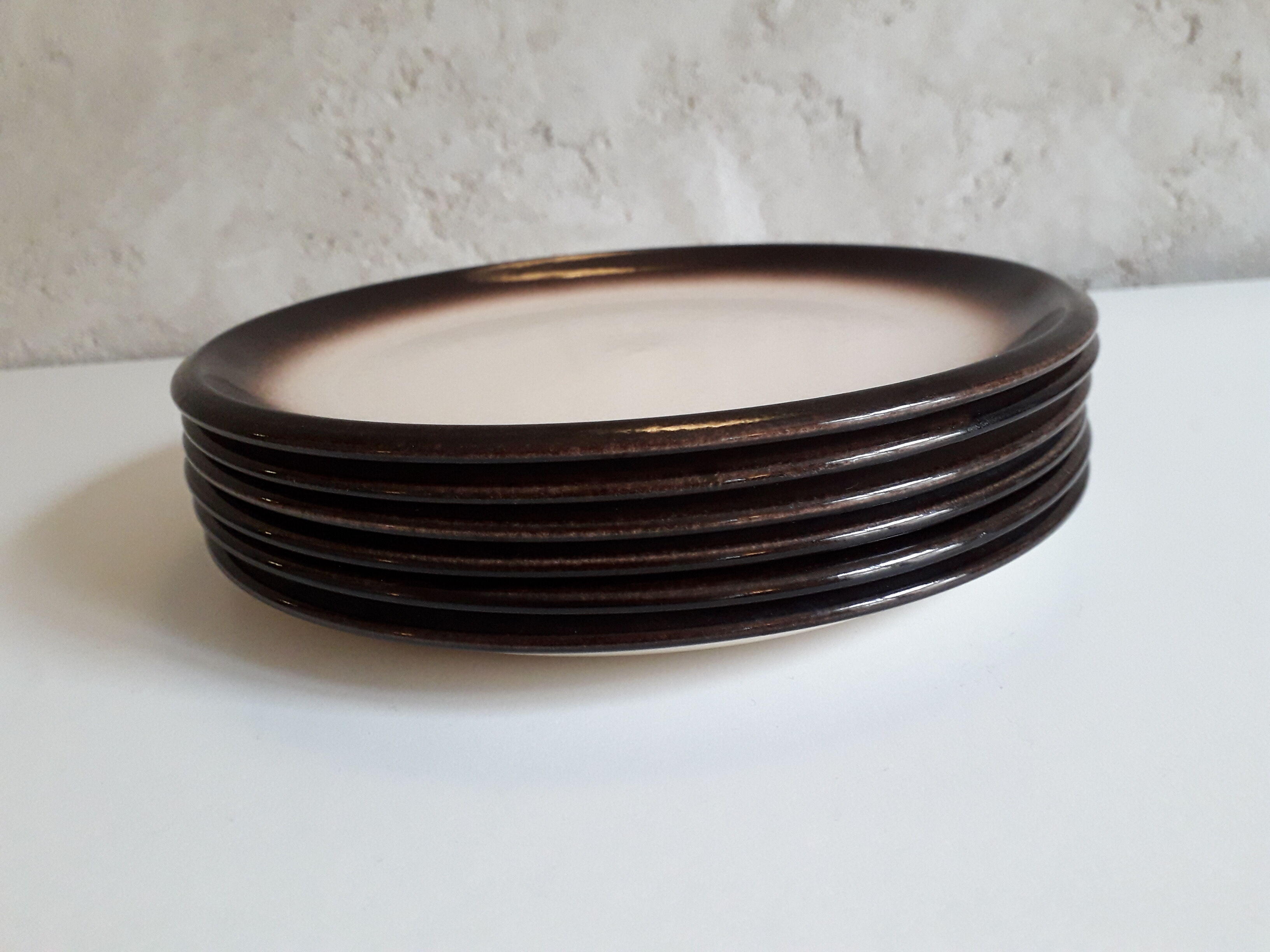 Set of 6 dessert plates La Louvière Belgium
