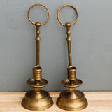 Pair of brass candlesticks