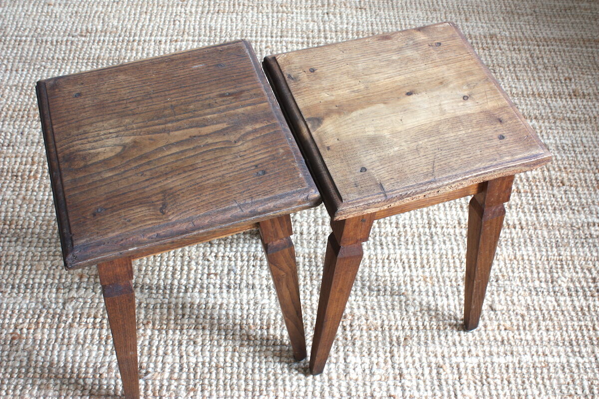 Vintage wooden nightstand stool