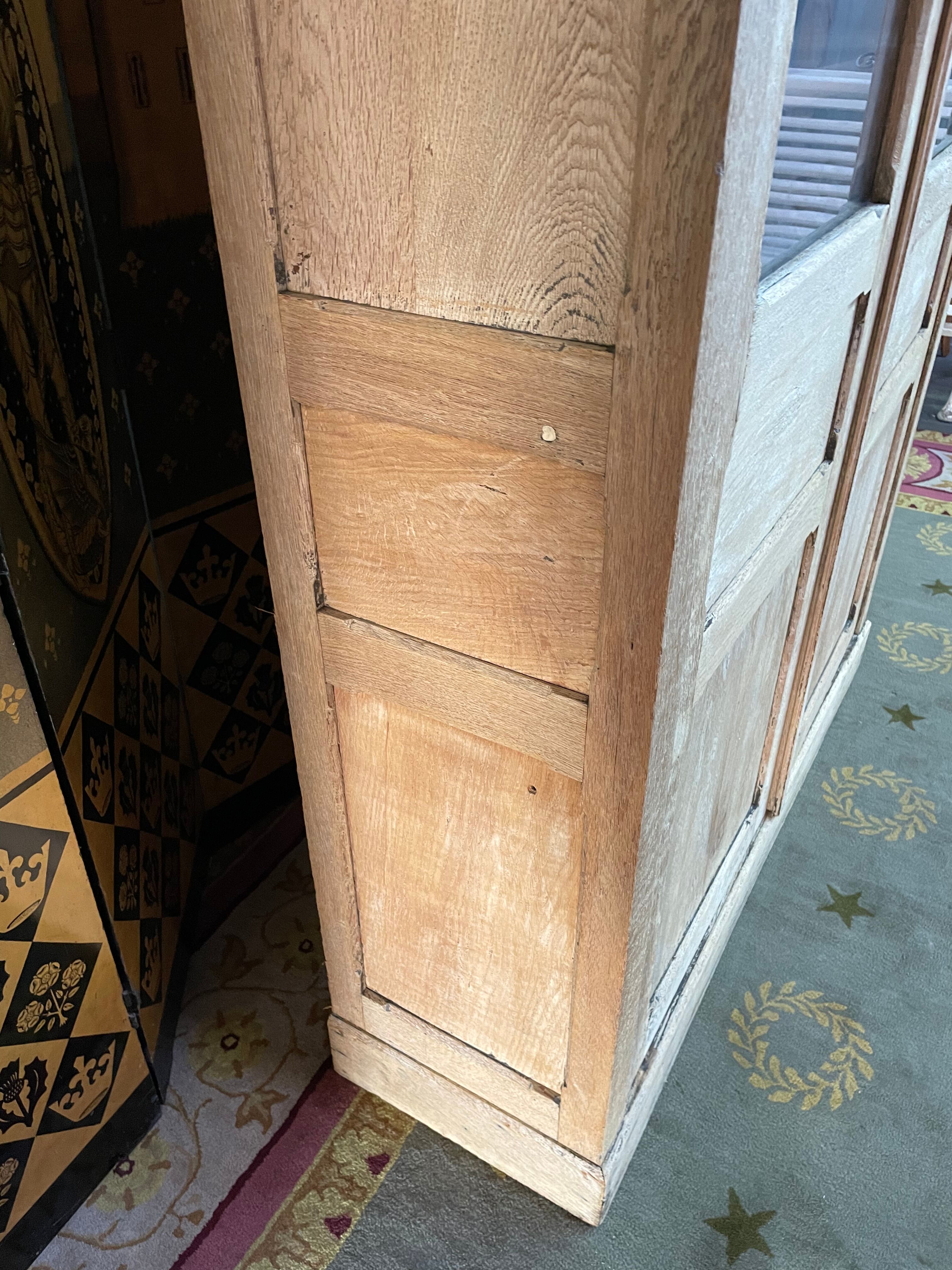 Aero gummed solid oak bookcase 19th