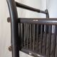 Vintage 50's black lacquered bamboo trolley