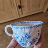 Tasse ancienne porcelaine de Sarreguemines fleurs vintage