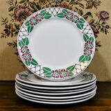 8 assiettes sarreguemines modèle turbigo assiettes anciennes