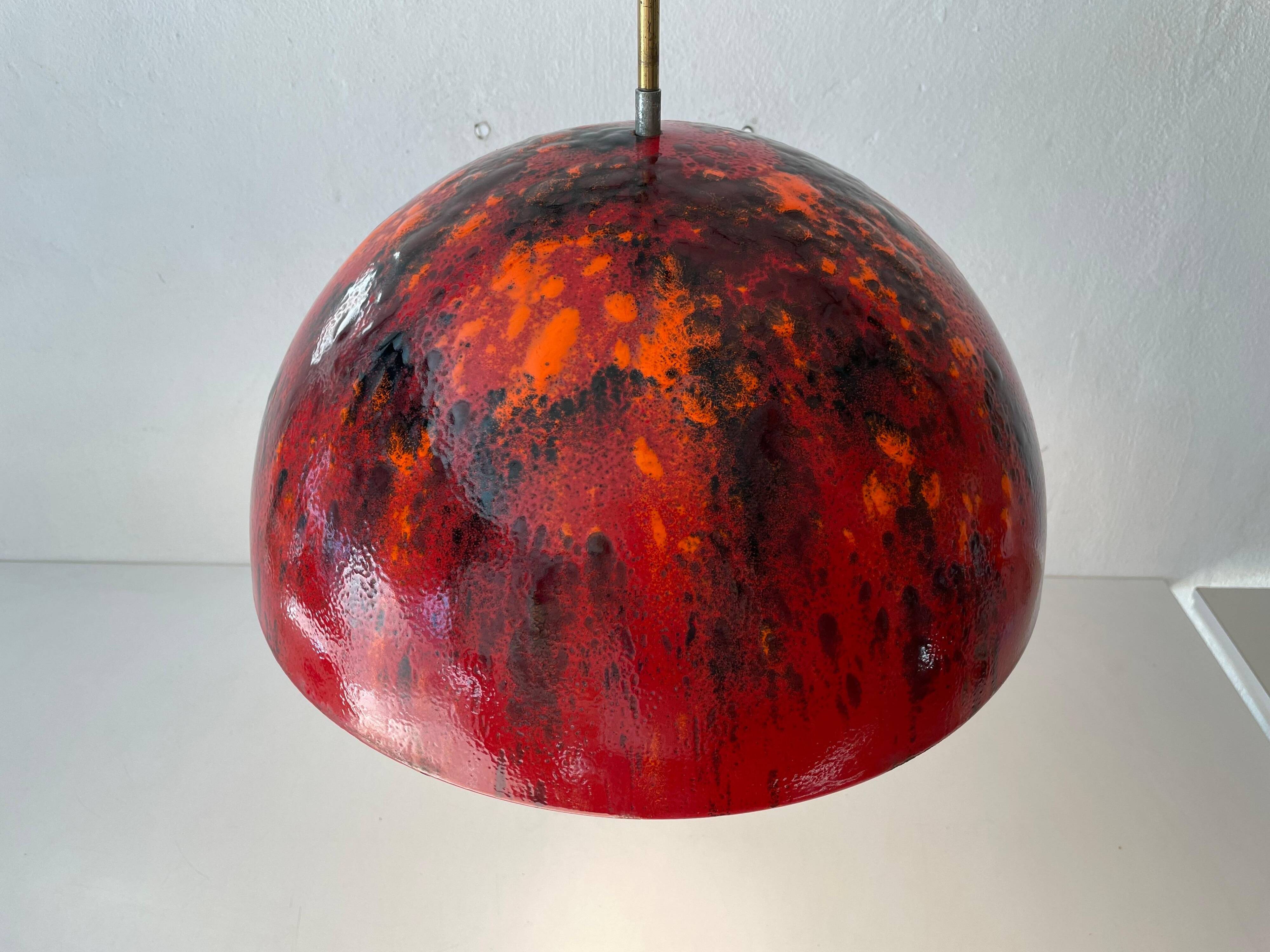 Coates enamel pendant lamp, 1960s, Germany
