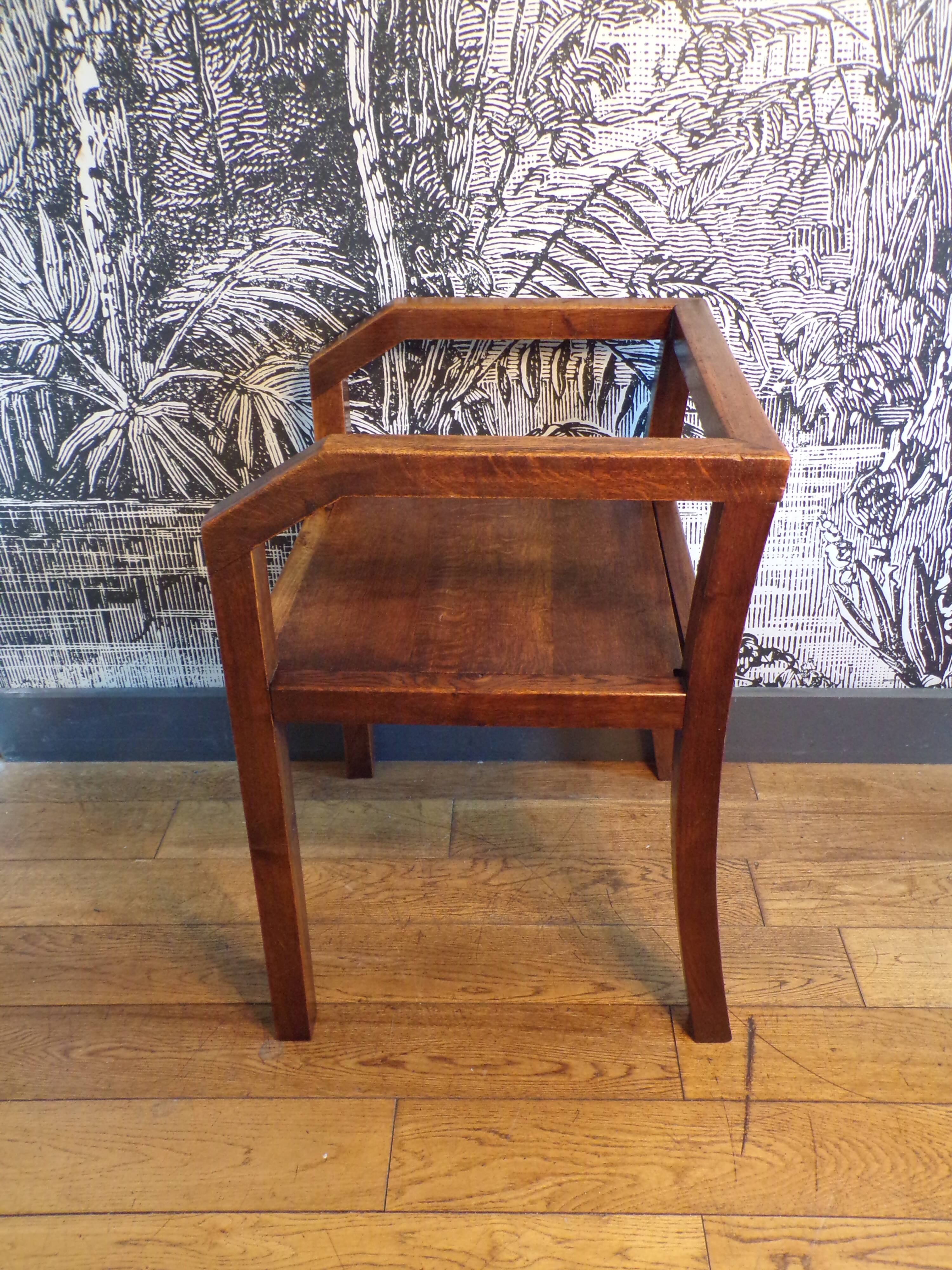 1930s minimalist wooden armchair