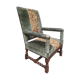 Faiteuil Louis XIII upholstered in part from the 17th century
