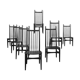 8 Nordic chairs 60s high back
