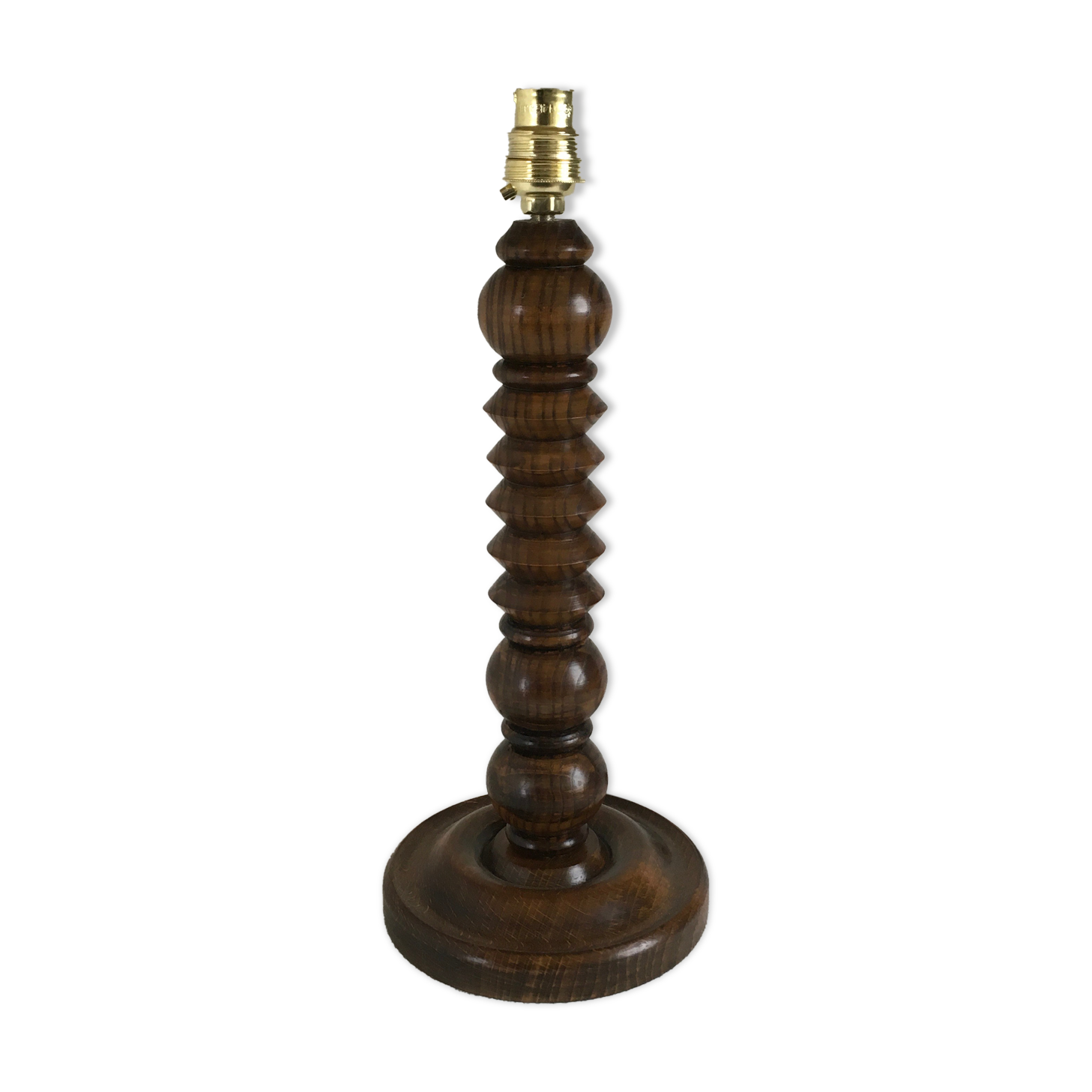 Turned wooden lamp leg