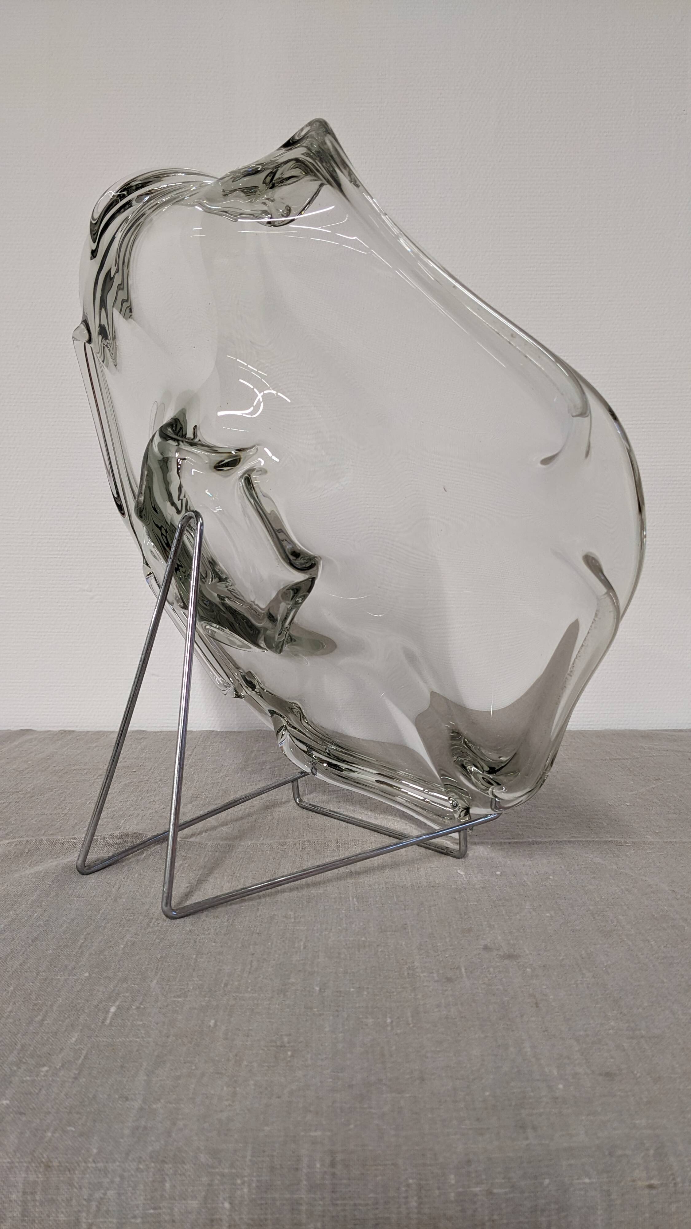 Fruit bowl or XXL pocket emptier in Murano glass, Italy circa 1970.