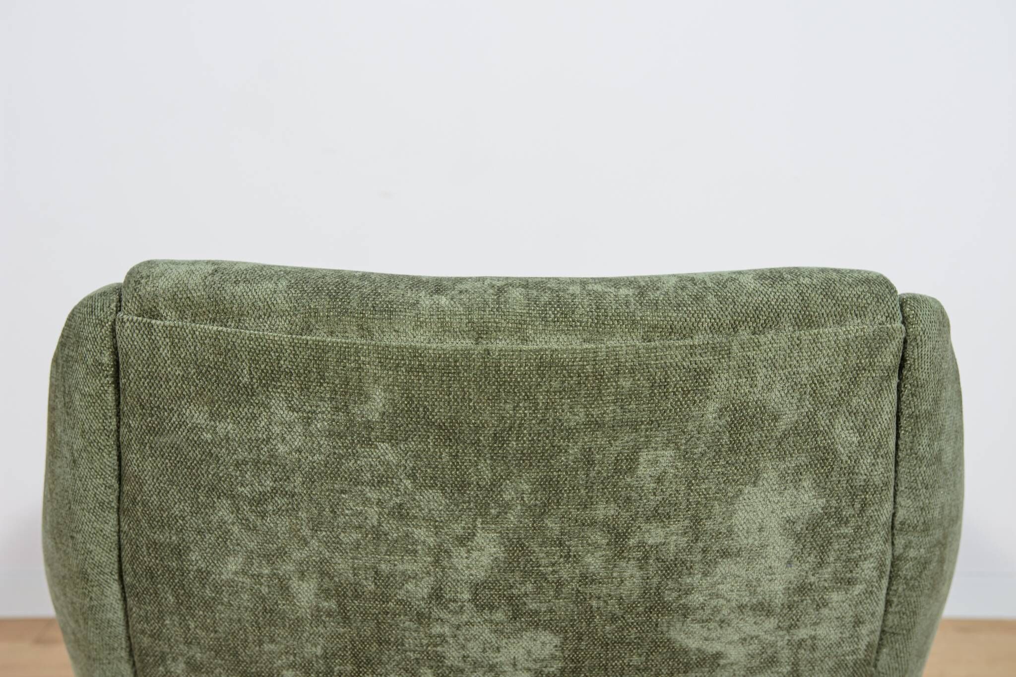 Fauteuil en chêne et tissu vert, Danemark, années 1960