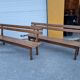Exotic solid wood church pew 1970