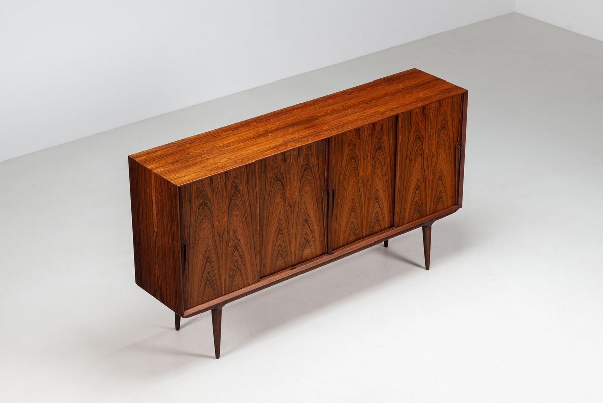 Gunni Omann highboard model 19 in rosewood Omann Jun Denmark 1960
