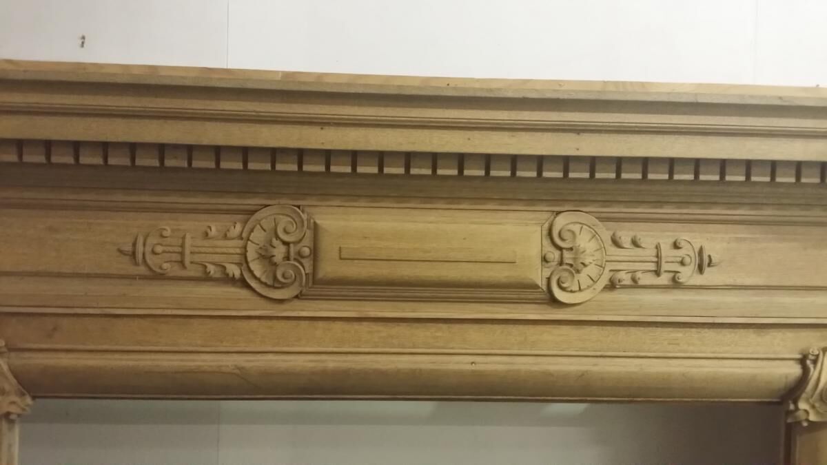 Architectural wood fireplace