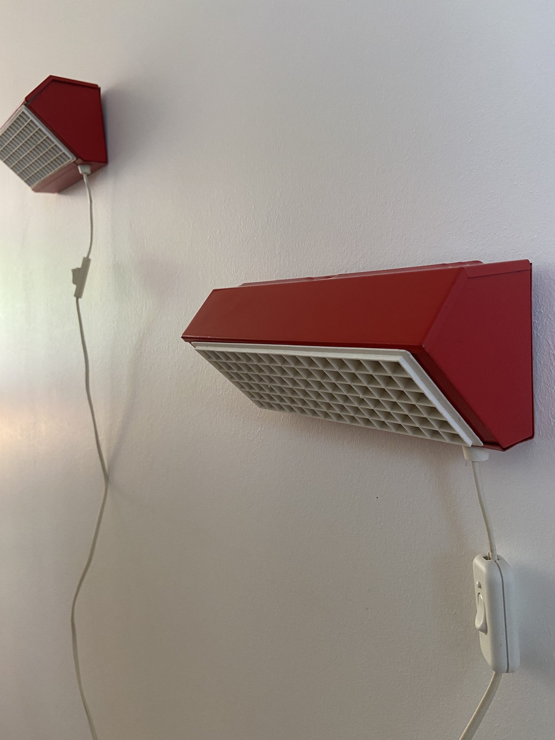 Red vintage ikea wall lamp v204