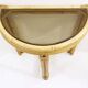 Pair of mid-century Italian half-moon bamboo and smoked glass console tables