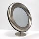 Miroir de courtoisie rond en laiton anodisé, attribution à Sergio Mazza, Italie
