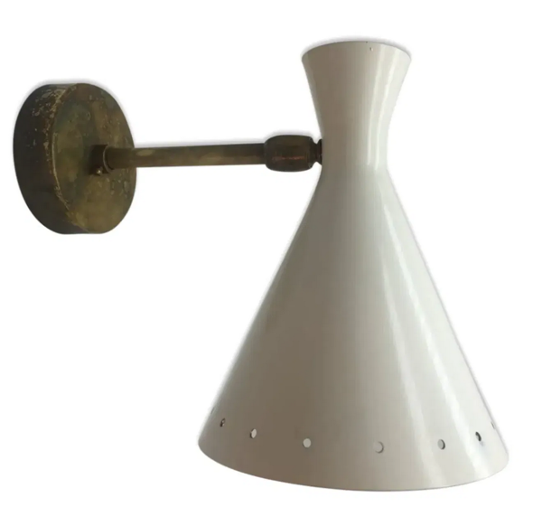 Applique murale cocotte blanche intérieur gold