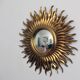 1950s witch's eye mirror in gold leaf "made in France"