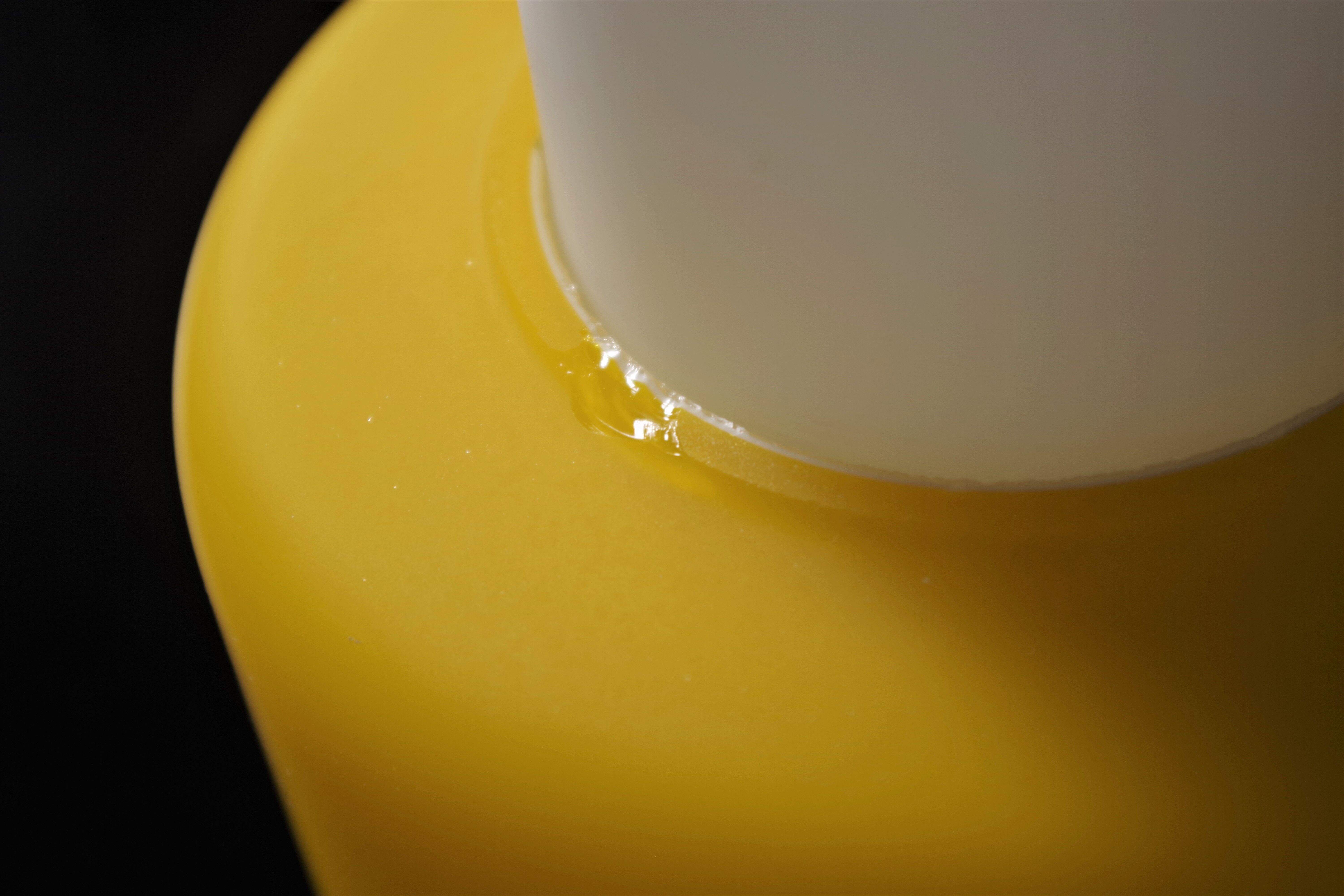 Vintage chandelier in brass and glass