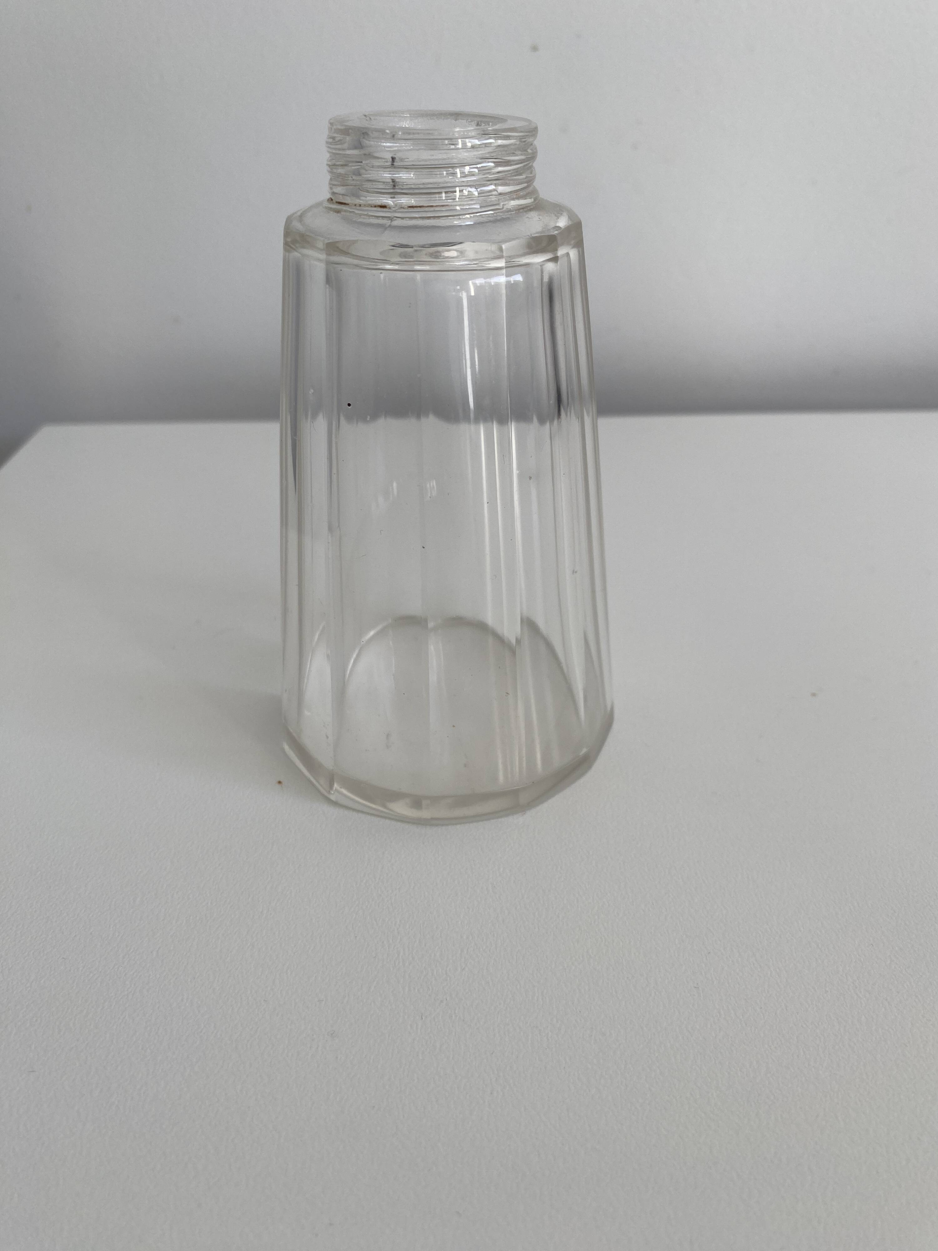 Antique crystal and silver sugar shaker