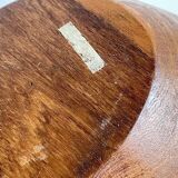 Scandinavian salad bowl in solid teak and cutlery