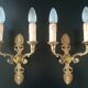 Paire d'appliques style Empire en bronze doré