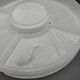 Art Deco wrought iron and frosted glass servant with vine leaves circa 1930