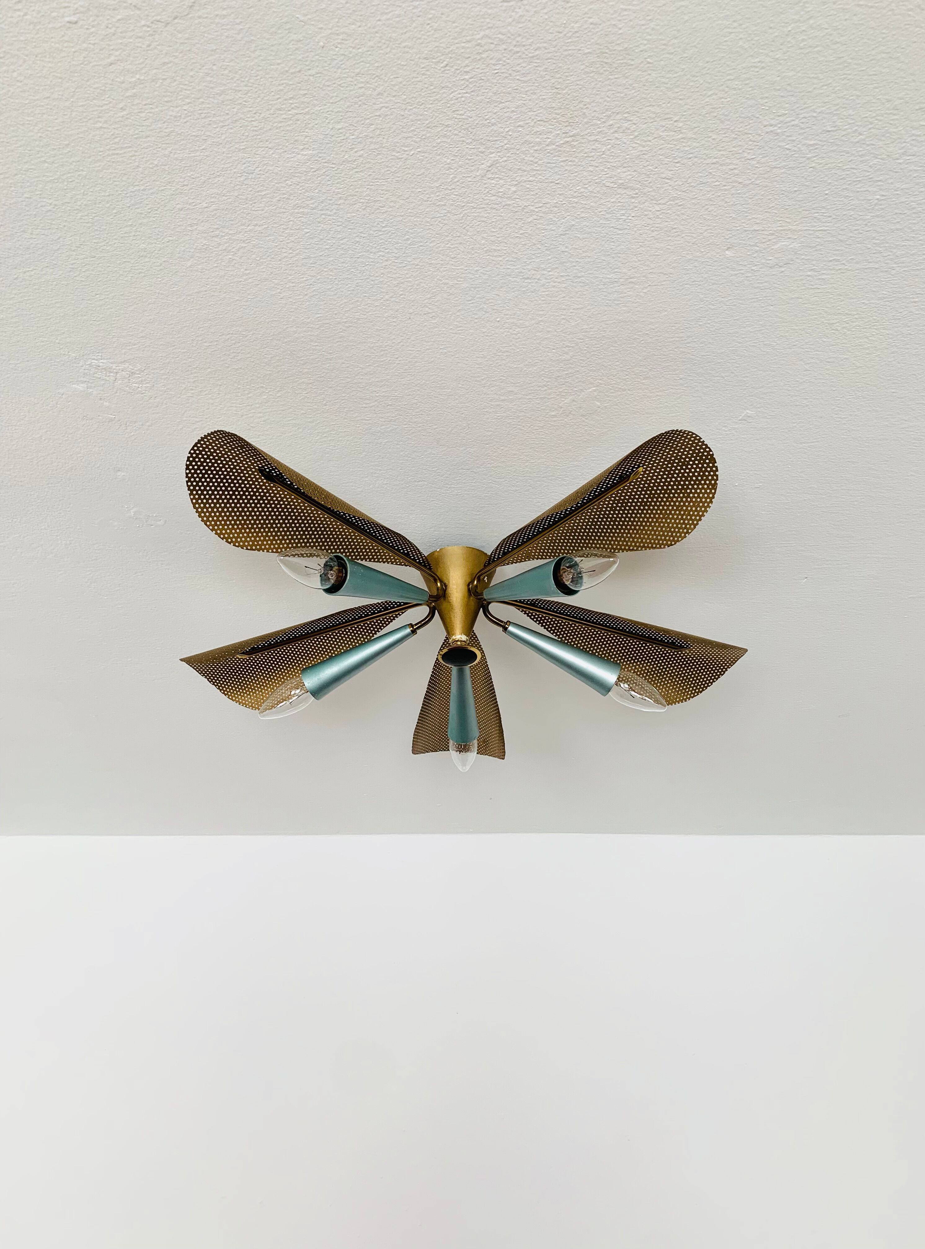 Golden Italian Flush lamp