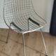 Chaise filaire métal vintage type Bertoia