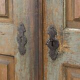 Armoire de mariée peinte d'art populaire 1792