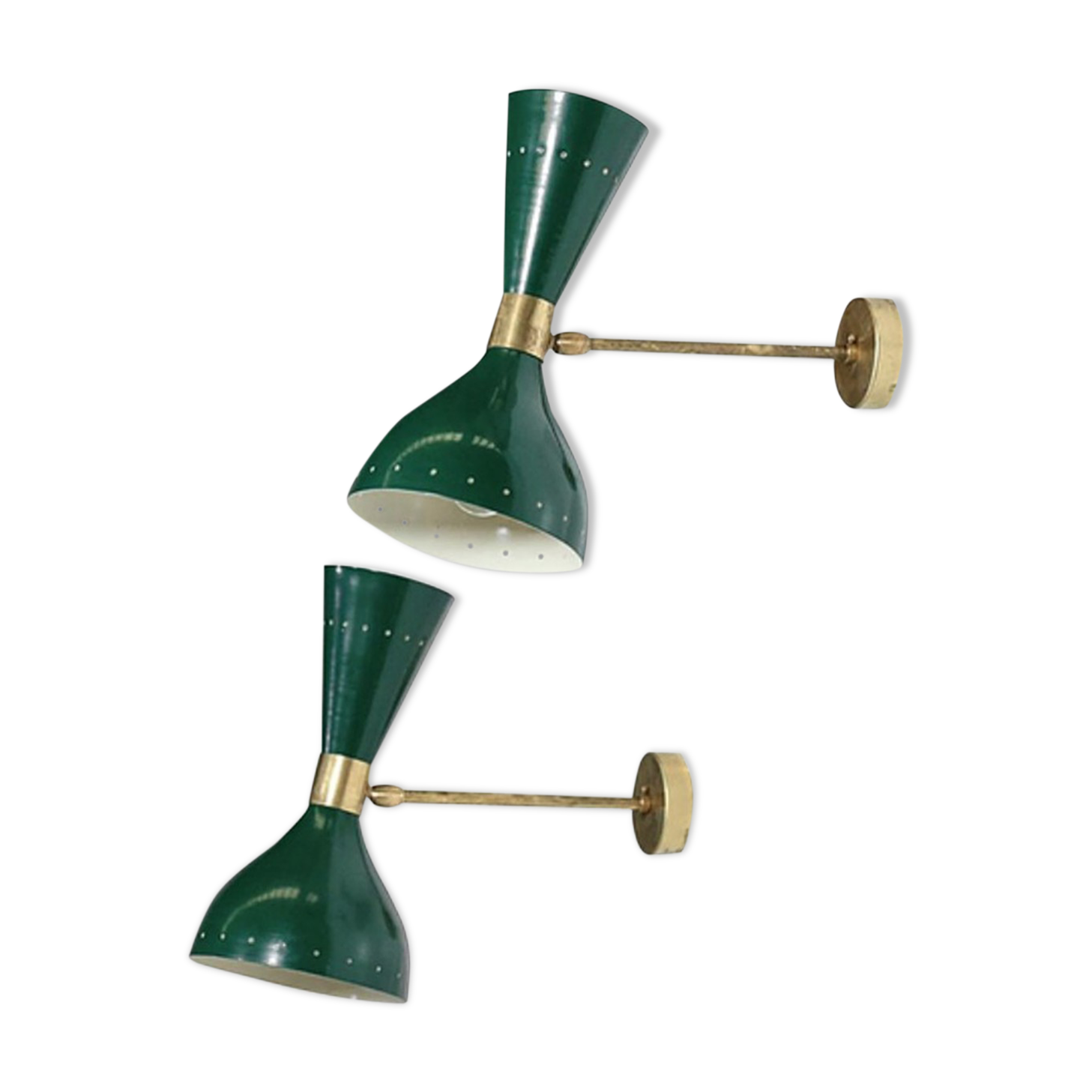 Pair of duck green diabolo appliques