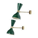 Pair of duck green diabolo appliques