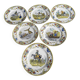 6 fine porcelain plates from Creil from the 19th century