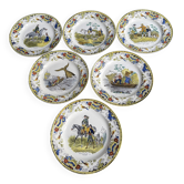 6 Assiettes en faïence fine de Creil du XIXème siècle (