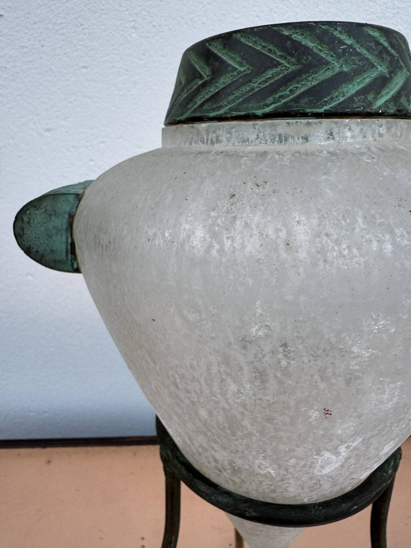 Vase verre Murano Scavo années 80