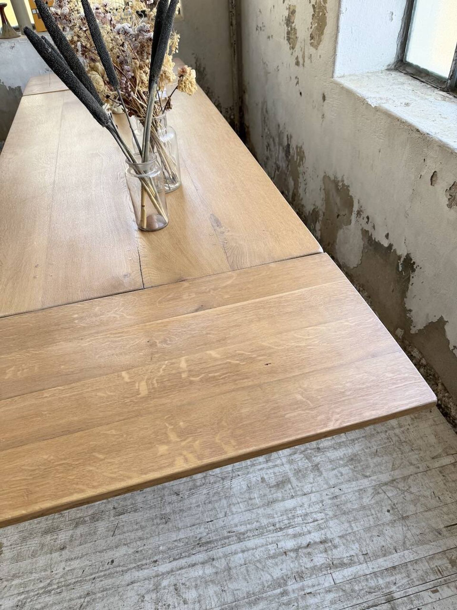 Table de ferme extensible en chêne massif
