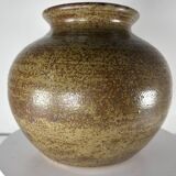 Round stoneware vase by Guy Baudat, France, Vintage 1970, XL