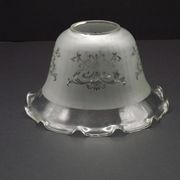 Set of 4 Victorian Style Bell-Shaped Glass Replacement Shades Frilled Edge