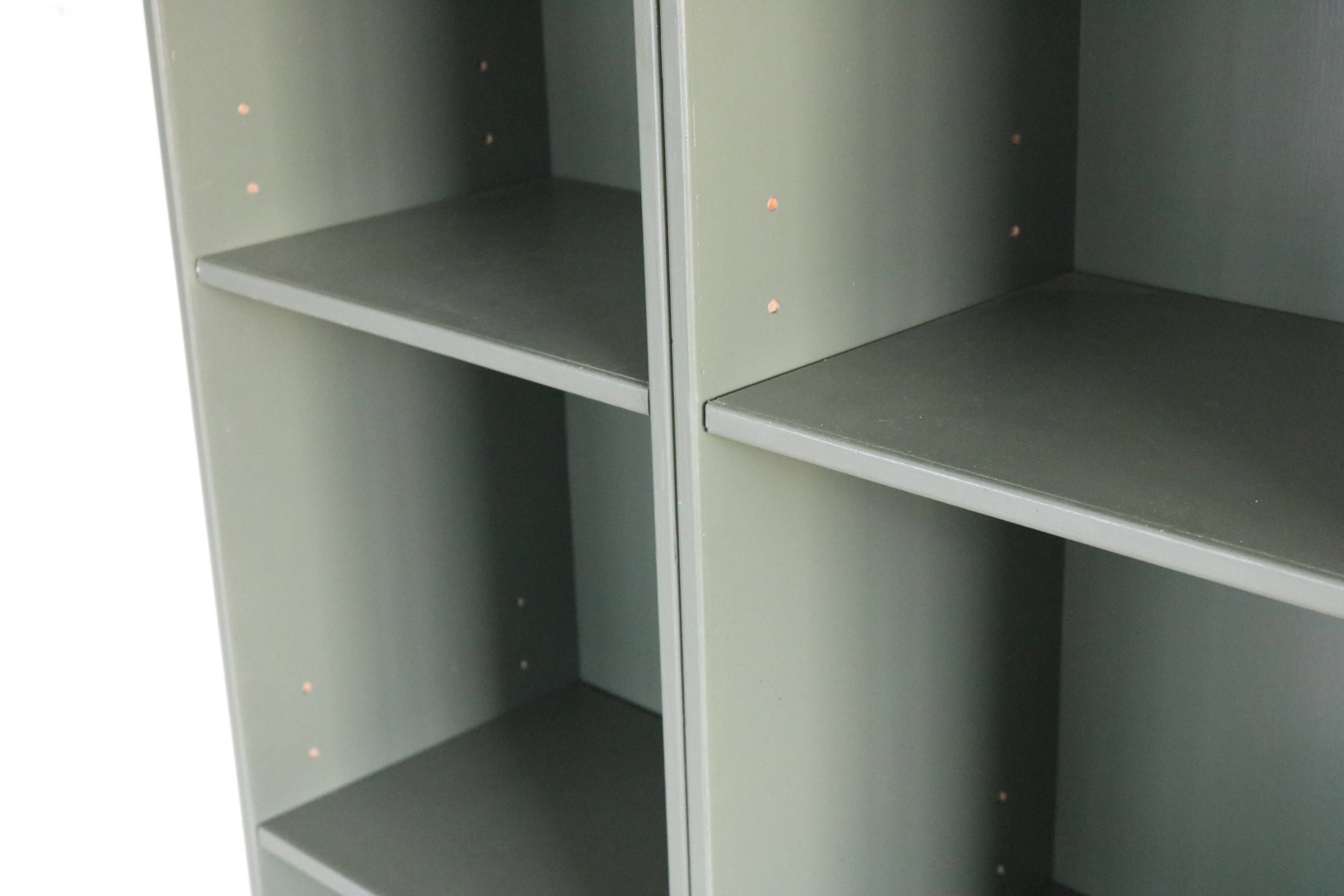 Vintage danish green bookcase